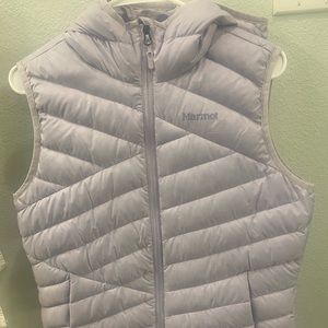 Marmot Highlander Down Vest Lavender Hooded NWT.